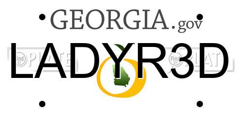 LADYR3D Georgia License Plate