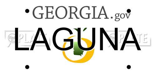 LAGUNA Georgia License Plate