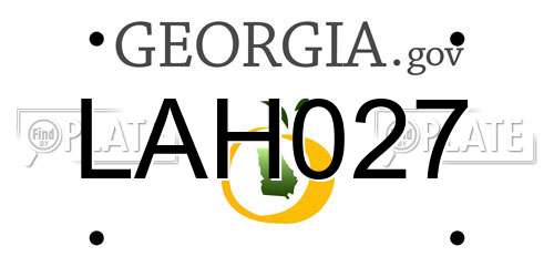 LAH027 Georgia License Plate