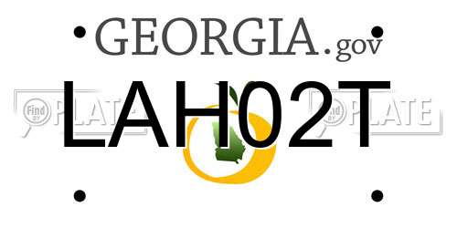 LAH02T Georgia License Plate