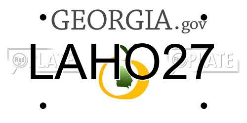 LAHO27 Georgia License Plate
