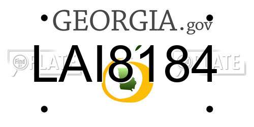 LAI8184 Georgia License Plate