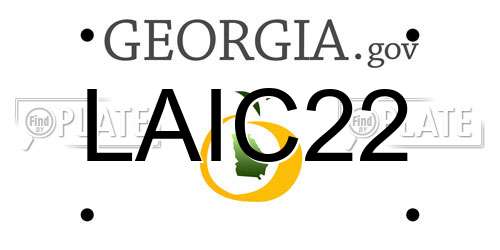 LAIC22 Georgia License Plate