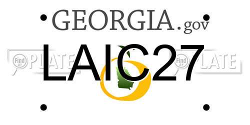 LAIC27 Georgia License Plate