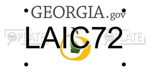 LAIC72 Georgia License Plate