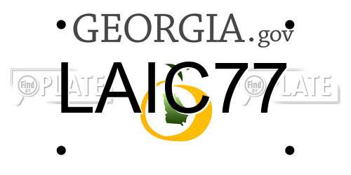 LAIC77 Georgia License Plate