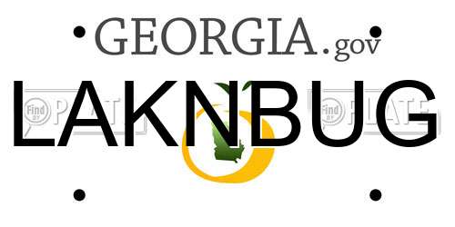 LAKNBUG Georgia License Plate