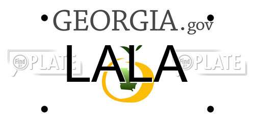 LALA Georgia License Plate