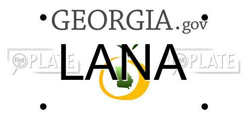 LANA Georgia License Plate