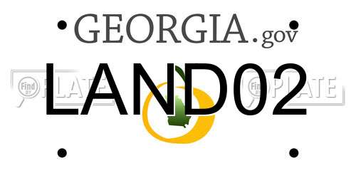 LAND02 Georgia License Plate