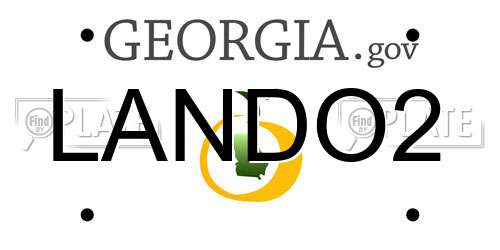 LANDO2 Georgia License Plate