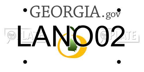 LANO02 Georgia License Plate