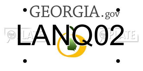 LANQ02 Georgia License Plate
