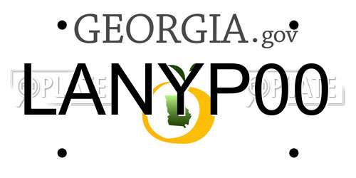 LANYP00 Georgia License Plate