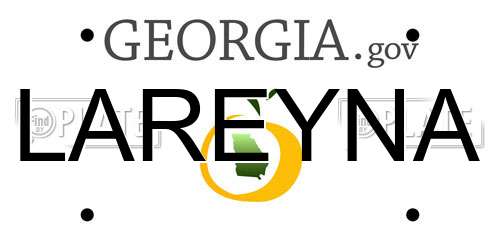 LAREYNA Georgia License Plate