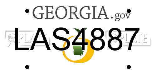LAS4887 Georgia License Plate