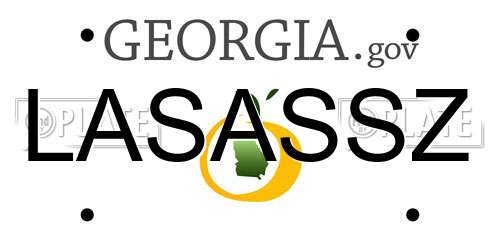 LASASSZ Georgia License Plate