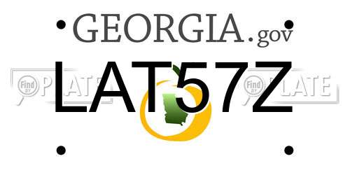 LAT57Z Georgia License Plate