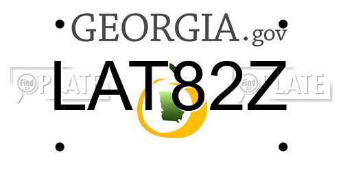 LAT82Z Georgia License Plate