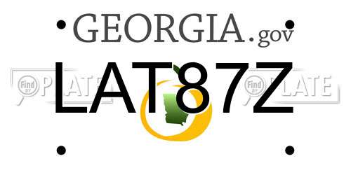 LAT87Z Georgia License Plate