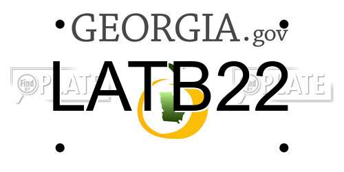 LATB22 Georgia License Plate