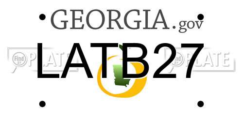 LATB27 Georgia License Plate