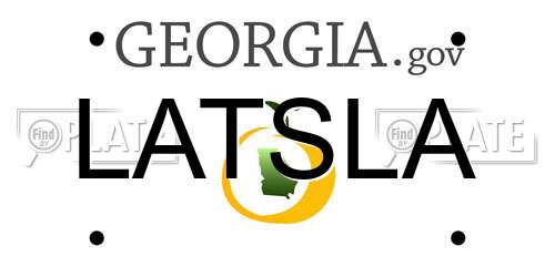 LATSLA Georgia License Plate