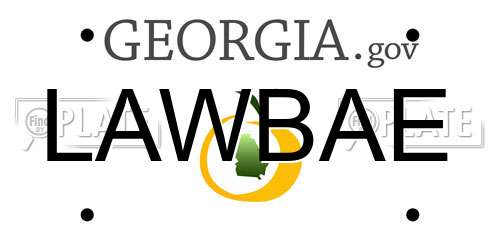 LAWBAE Georgia License Plate