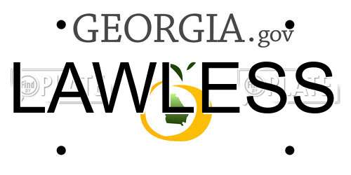 LAWLESS Georgia License Plate