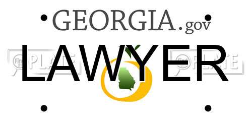 LAWYER Georgia License Plate