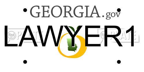 LAWYER1 Georgia License Plate