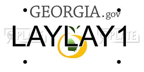 LAYLAY1 Georgia License Plate