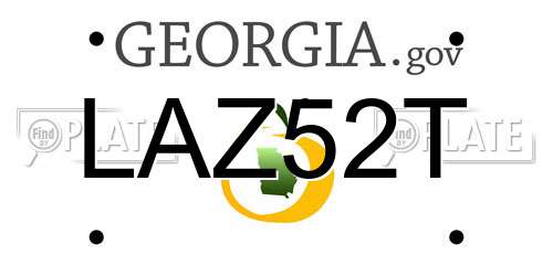 LAZ52T Georgia License Plate