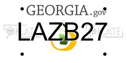 LAZB27 Georgia License Plate