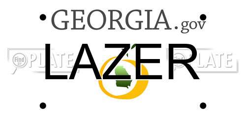 LAZER Georgia License Plate