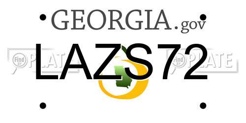 LAZS72 Georgia License Plate