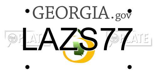 LAZS77 Georgia License Plate