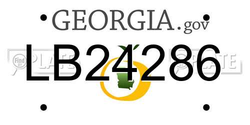 LB24286 Georgia License Plate