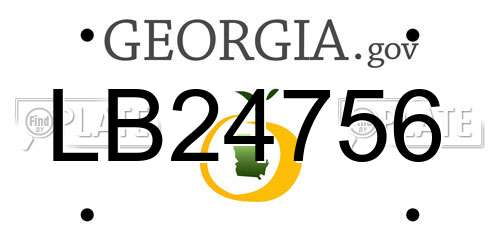 LB24756 Georgia License Plate