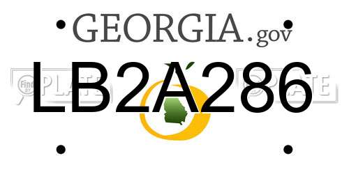 LB2A286 Georgia License Plate