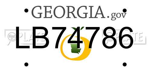 LB74786 Georgia License Plate
