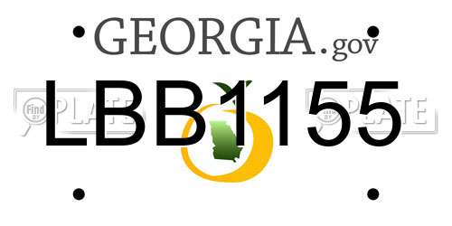LBB1155 Georgia License Plate