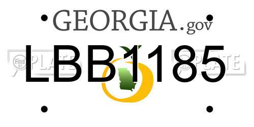LBB1185 Georgia License Plate