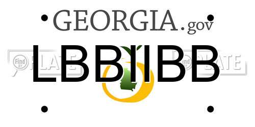 LBBIIBB Georgia License Plate