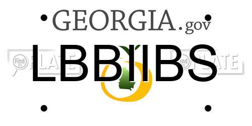 LBBIIBS Georgia License Plate