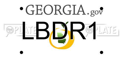 LBDR1 Georgia License Plate