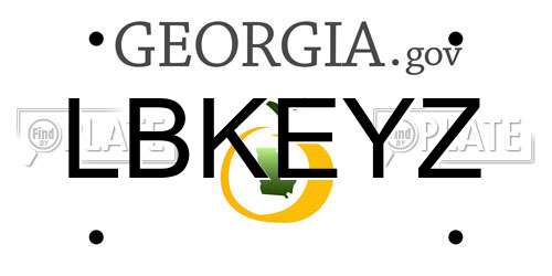 LBKEYZ Georgia License Plate