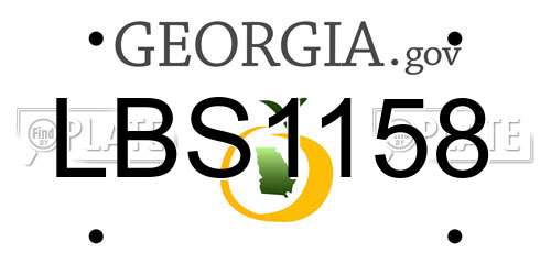 LBS1158 Georgia License Plate