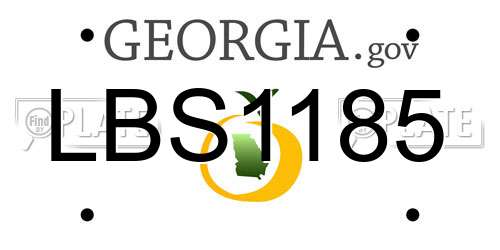LBS1185 Georgia License Plate