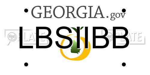 LBSIIBB Georgia License Plate